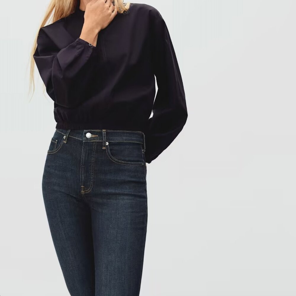 Everlane Authentic Stretch High-Rise Skinny Jean in Deep Indigo Size 30 - Picture 2 of 12